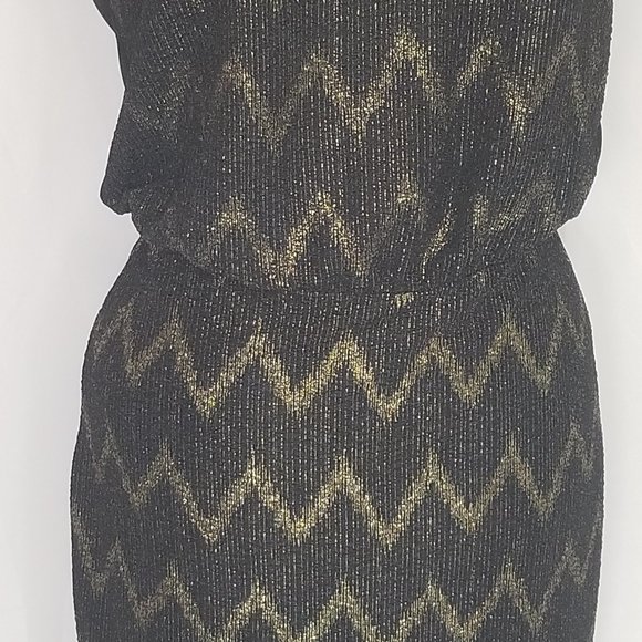ONLY by Silver Icing, M, black with gold cocktail dress, NWT. - Picture 6 of 7